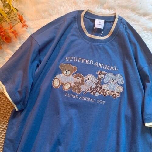 Sweet punk Cotton T-shirt women summer 2021 Korean ins Japanese Harajuku style hot anime print loose student short sleeve shirt