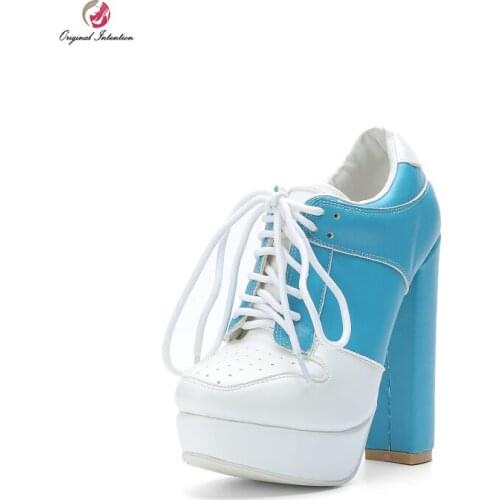 Original Intention Winter New Shoes Stylish Platform Shoes Woman Elegant Cross-tied Super High Heels Women Boots US Size 4-10.5