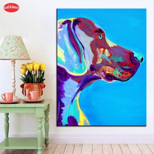 5d mosaic Diamond PaintingHot selling home art, colorful labrador dog diamond Embroidery full square&round Diamond cross stitch