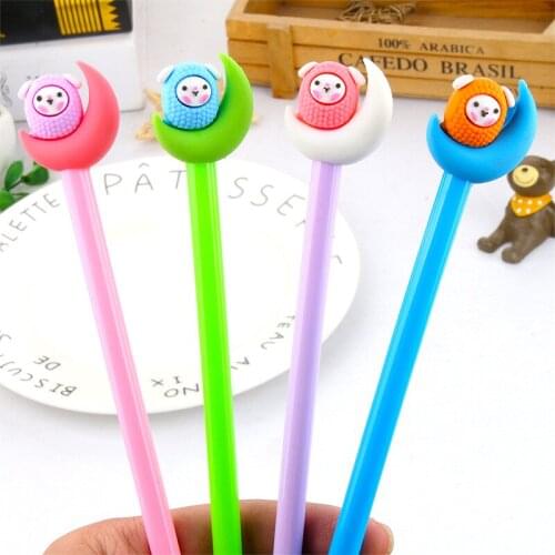 36 pcs/lot Creative Moon Sheep Gel Pen Cute 0.5 mm black Ink Signature Pens Promotional Gift Office School Supplies