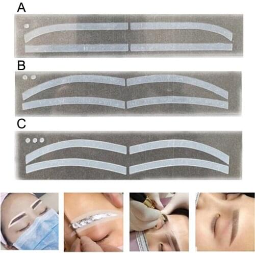 6 Pair Disposable Eyebrow Tattoo Shaping Auxiliary Sticker DIY Beauty Eye Brow Templates Grooming Eyebrow Stencil Makeup Tools