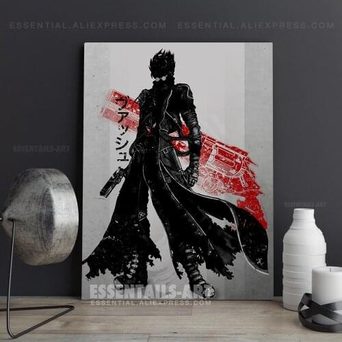 Vash the Stampede Trigun Anime Poster Canvas Wall Art Painting Decor Pictures Bedroom Study Living Room Home Decoration Prints