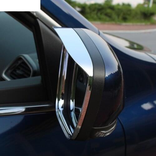 Carbon fiber abs car rearview rain shield chrome trims for renault koleos kadjar 2016 2017 2018 2019 2020 2021 2022 amsung QM6