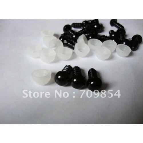 Free shipping!!! Bulk 500pcs/lot 8mm full black toy eyes with spacer toy accessories