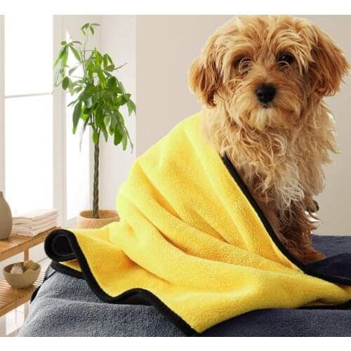 Pet Cats and Dogs Towel Thickened Quick-drying Absorbent Towel Bath Towel Coral Fleece Material Suitable For Pets