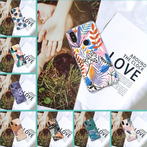 Back Cover For Xiaomi Mi Mix 1 2 2S 3 Silicone Flower Leaf Fashion Pretty Aesthetic Phone Case For Xiaomi Mi Max Note 1 2 3