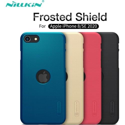 For iPhone SE 2020 Case 4.7'' NILLKIN Frosted PC Matte Hard Back Cover Gift Holder for iPhone 8 Case Cover for Iphone Se Case