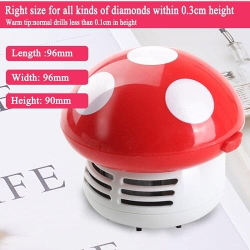 Diamond painting tool cute mini mushroom vacuum cleaner, dust sweeper on the table/corner D IUS new Christmas present