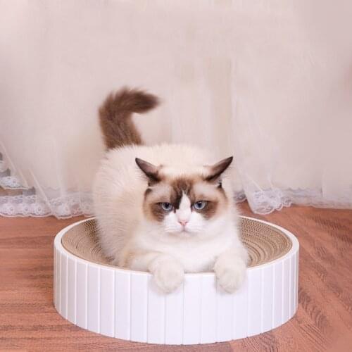 Cat Scratch Board Round Bowl Nail Scraper Mat Bed Toy Corrugated Paper Kitten Pad Rest Pet Supplies