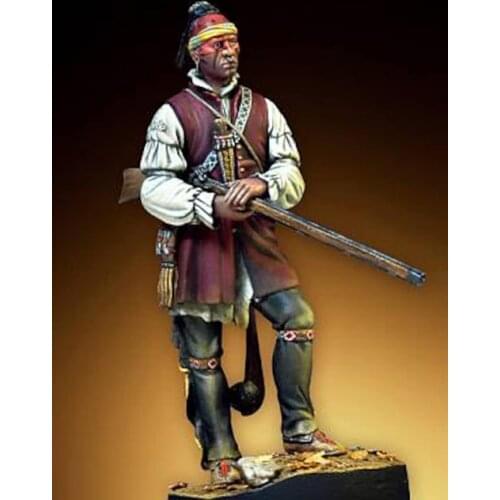 1/32 ancient warrior stand in winter Resin figure Model kits Miniature gk Unassembly Unpainted