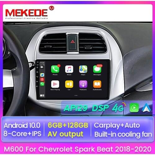 IPS 4G LTE Android 10.0 for CHEVROLET Spark Beat 2018-2020 Multimedia Stereo Car DVD Player Navigation GPS Radio Carplay AUTO