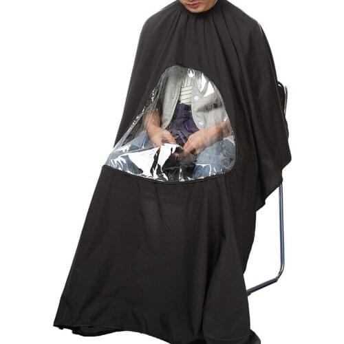 New 4 Colors Waterproof View Window Hair Cut Hairdressing Barbers Hairdresser Cape Gown Cloth