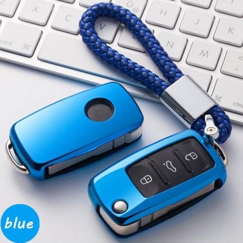 New TPU soft Car key Cover Case Car Key Bag for VW Volkswagen Skoda Polo Tiguan Passat Jetta MK5 MK6 T5 Beetle Accessories 2017