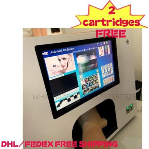 2020 new updated CE approved 5 nails printing machine nails and flower printer 2pcs ink cartrdige free wifi bluetooth