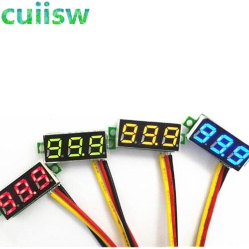 Portable Voltmeter DC0-100V Blue Light Digital LED Panel Voltage Meter LCD display (blue)