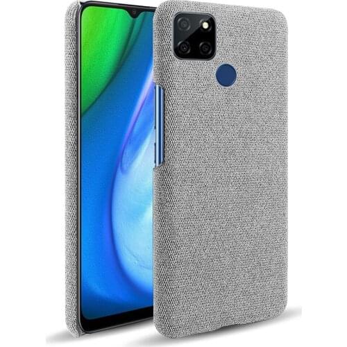 Cloth Cases For OPPO Realme V3 Q2i Case Slim Retro Cloth Hard Cover For OPPO Realme Q2i V3 RealmeV3 RealmeQ2i 6.5" Funda Coque