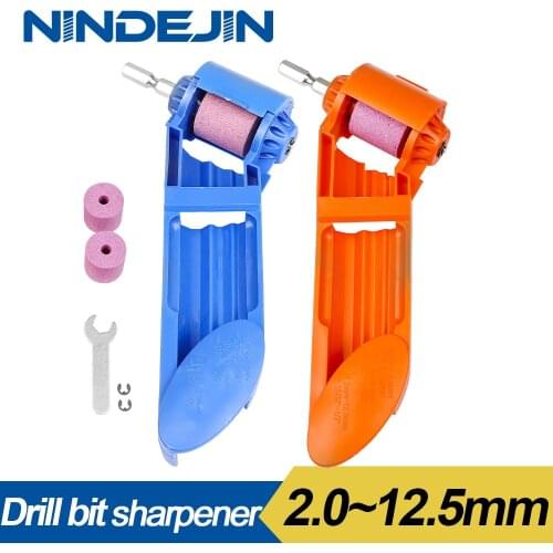 NINDEJIN Drill Bit Sharpener Portable Drill Bit Grinder Diamond Powered Tool High Hardness Sharpener for Iron-based Drill Bits
