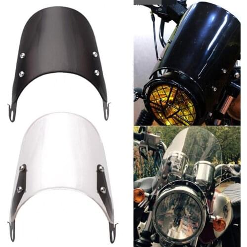 Universal Modification Wind Deflector Compact Mount Iron Motorcycle 5-7''Windscreen for Yamaha/for Honda/for Suzuki/for Kawasaki