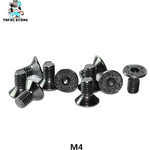 100% Original YFS M4x6/8/10/12/14/16/20mm Grade 12.9 Flat head Screw black nickel plating anti rust corrosion resistant