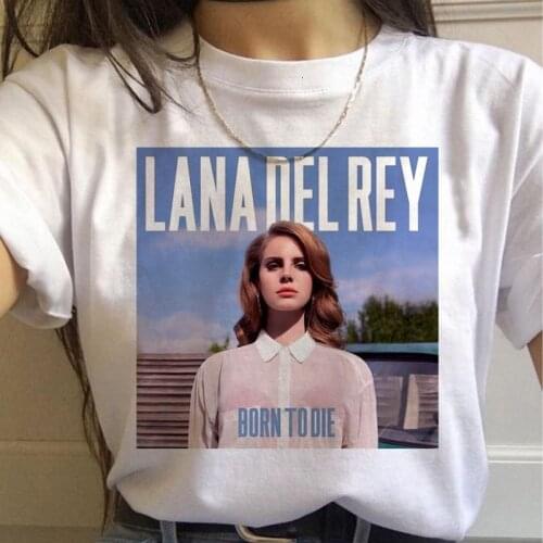 Lana Del Rey Harajuku T-shirt ladies print fan Ulzzang T-shirt 90s graphic aesthetics T-shirt Korean style T-shirt female