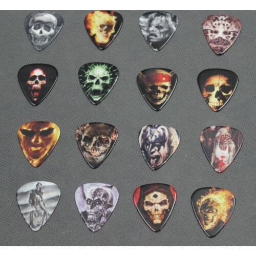 10pcs Skull Celluloid Acoustic Electric Guitar Picks Plectrums Medium Thickness