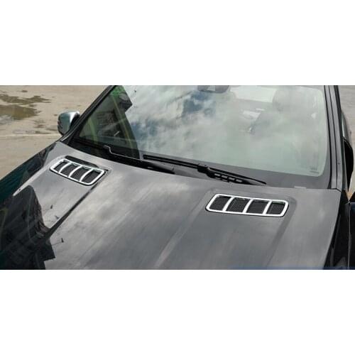 2Pcs/set Car Front Hood Outlet Air Vent Cover Frame Trim Styling Fit For Mercedes Benz ML GLE GL GLS ABS Bright Silver