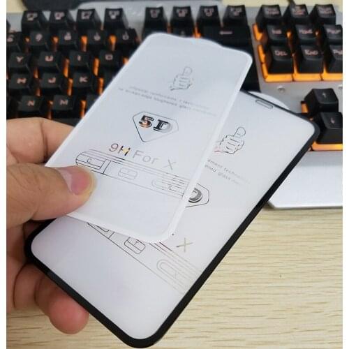 5D Curved Full Cover Tempered Glass For iPhone XS Max XR X 8 plus Phone Screen Protector Film For iPhone 6 6S 7 8Plus Glass