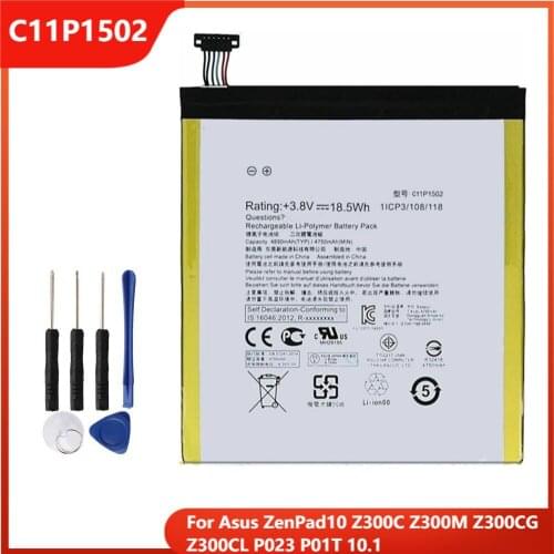 Original Phone Battery C11P1502 For Asus ZenPad10 Z300C Z300M Z300CG Z300CL P023 P01T 10.1 Replacement Batteries 4890mAh