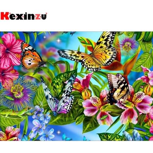 Kexinzu Full Square/Round 5D Diy Diamond Painting Cross Stitch "Butterfly" Diamond 3D Embroidery Mosaic Home Decor Gift K94