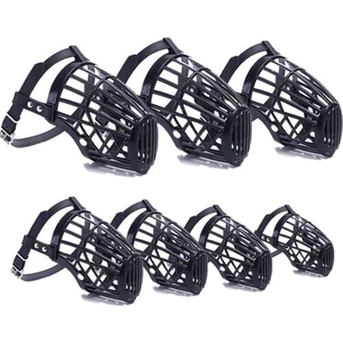 7 Sizes Pet Dog Muzzles Dog Cover for Puppy and Medium Dog Anti-biting Adjusting PU Straps Mask Anti-Bite Bark Chew Muzzles Hot