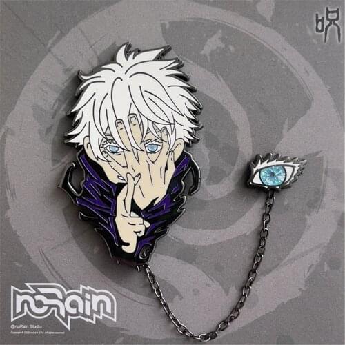 Cosmile Anime Jujutsu Kaisen Gojo Satoru Metal Badge Brooch Pin Pendant Collection Limited Cute Cosplay Christmas Gift