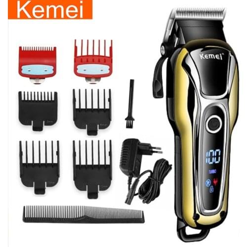 KEMEI hair clipper professional hair Trimmer in Hair clipper for men electric trimmer LCD Display machine barber Hair cutter 5