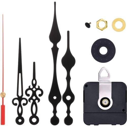 Hook Quartz Clock Motor Movement DIY Repair Kit 2 Set Hands 23mm Shaft