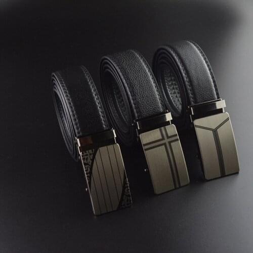 Fashion Mens PU Leather Belt Dress Suit Pattern Waistband Metal Buckle Belts PD-0043