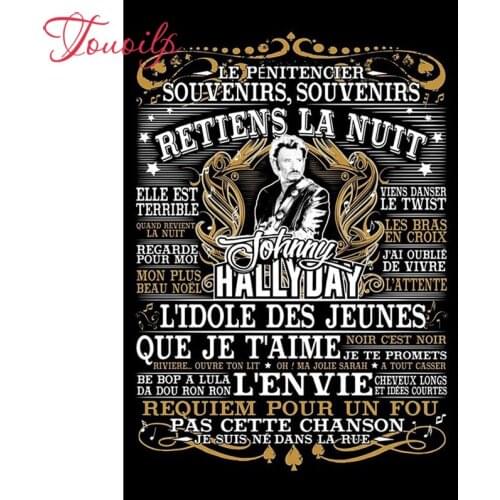 100% Full 5D Diy Daimond Painting "Johnny Hallyday" 3D Diamond Painting Round/Square Rhinestones Diamant Painting Embroidery