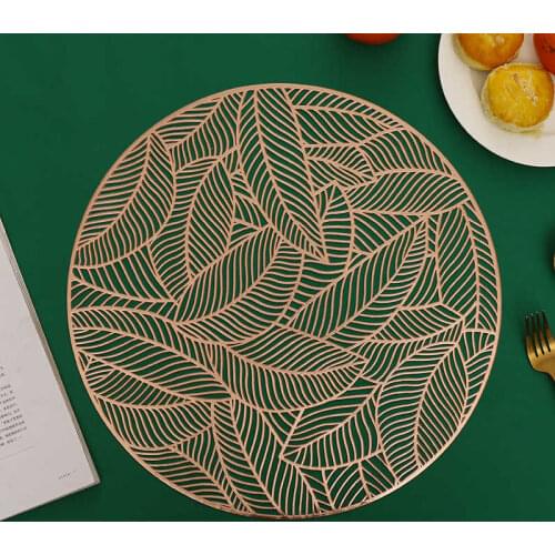 PVC Hollow Nordic Style Non-slip Kitchen Placemat Coaster Insulation Pad Dish Coffee Cup Table Mat Home Hotel Decor 51058
