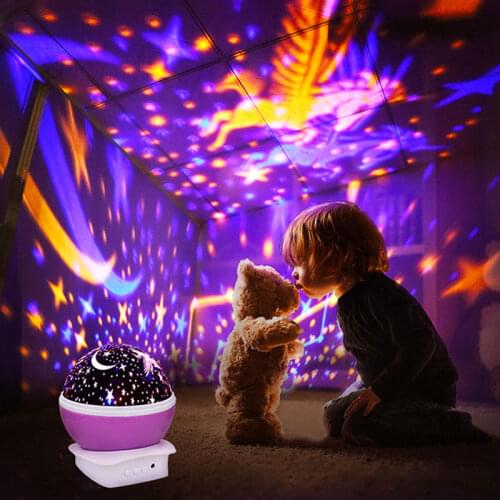BRELONG LED Rotary Projector Starry Night Light Unicorn Romantic Projection Light Sky Romantic Atmosphere Light Childrens Gift