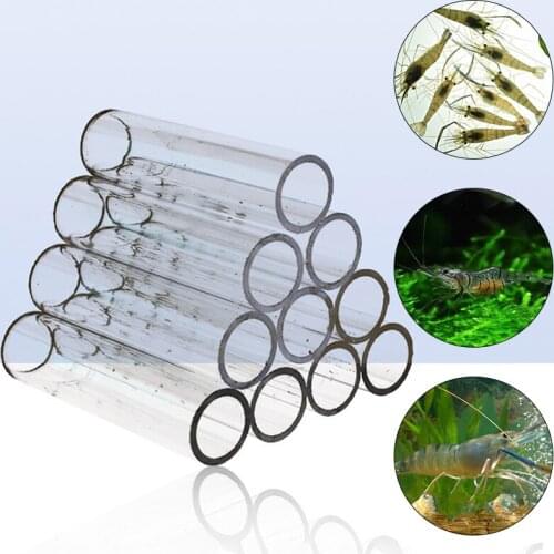 3/6/10 Tubes Transparent Acrylic Crystal Shrimp Nest Fish Tank Shelter Aquarium Shrimp Cave Breeding House Decorations Ornaments