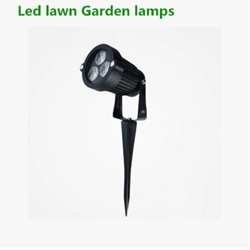 10pcs/lot led garden light 3*3W 9W AC110V 220V Waterproof IP65 outdoor led lighting led lawn lighting spotlight landscape