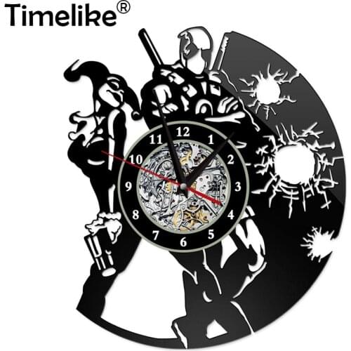 Vinyl Record Wall Clock Decor Creative Simple Modern Design Clocks Personality Retro Nostalgic Living Room 3D Watches Clock Wall