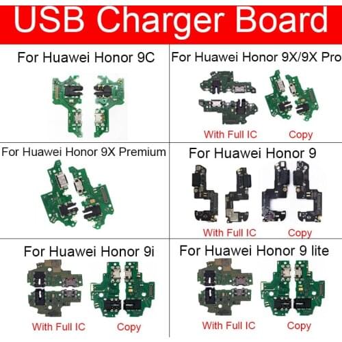 USB Plug Charger Jack Board For Huawei Honor 9 9i 9 9C 9I lite 9X 9X Pro Charging USB Port Dock Board Replacement Repair Parts