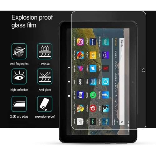 Screen Protector Film for Amazon Fire HD 8 10th Gen 2020 , Tempered Glass Amazon Fire HD 8 Plus 10th Gen 2020 for Tablet