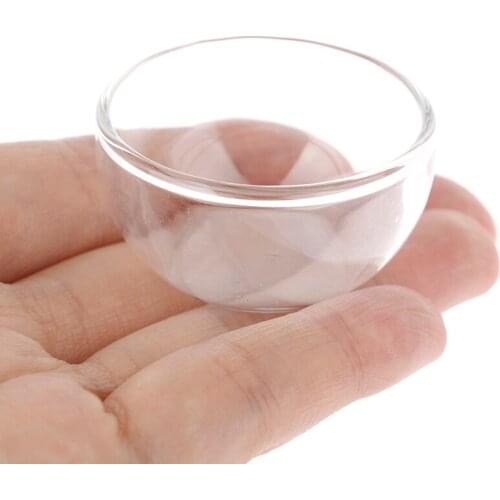 1:12 Miniature Glass Fruit Bowl Salad Bowl Dollhouse Kitchen Accessories DIY Toys for Baby