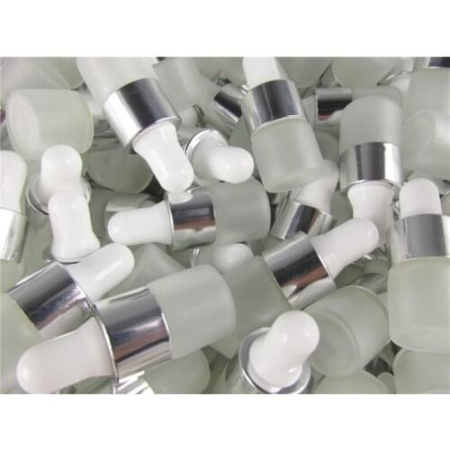 100pcs/lot 1ml 2ml 3ml 5ml Clear Frosted Glass Dropper Bottle Jars Vials With Pipette For Cosmetic Perfume Essential Oil Bottles