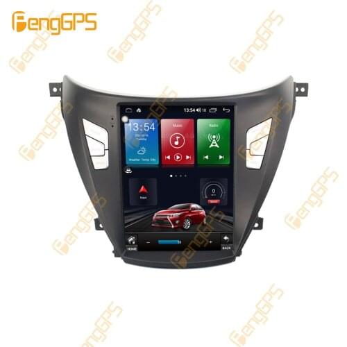 128G Android 10.0 Tesla Style Screen For Hyundai Elantra 2012 Car Multimedia Function Player GPS Radio Auto Stereo Head Unit