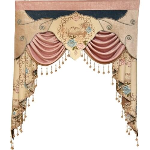 24 Style high-end custom Valance for curtain top luxury Valance for bedroom living room hotel Apartment kitchen