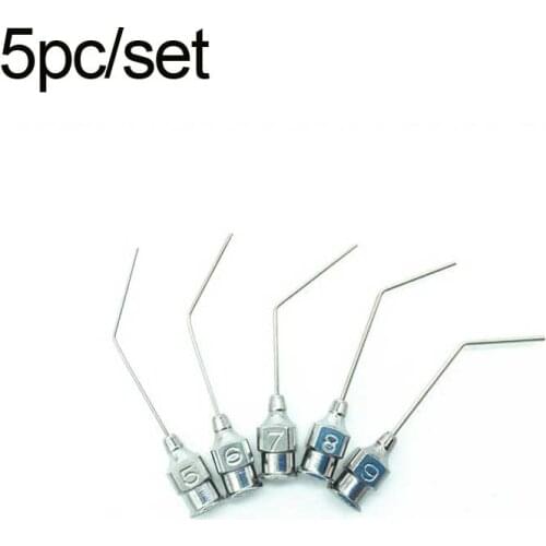 5pcs/set 5# 6# 7 # 8# 9# Stainless Steel Medical Ophthalmic Instruments Curved Type Lacrimal Probe Microscopy Equipment