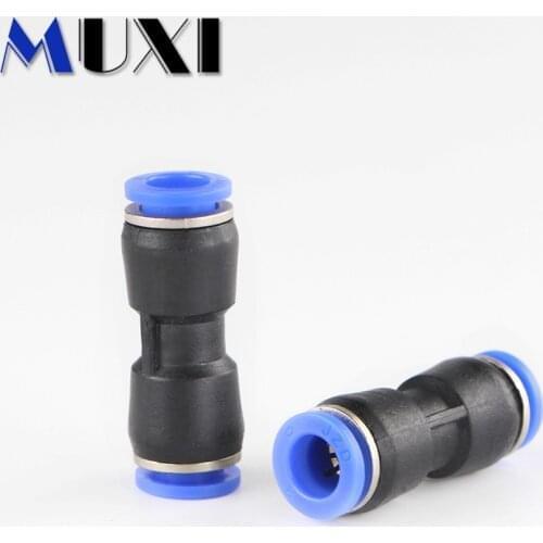 5Pcs Pu Pneumatic Push In Fittings 4/6/8/10/12/14/16 Straight Type For Air/Water Hose and Tube Connector