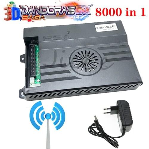 8000 in 1 3D WIFI Pandora Saga EX Box Save Function Multiplayer Joysticks Retro Arcade Game Console Cabinet Support 4 Players