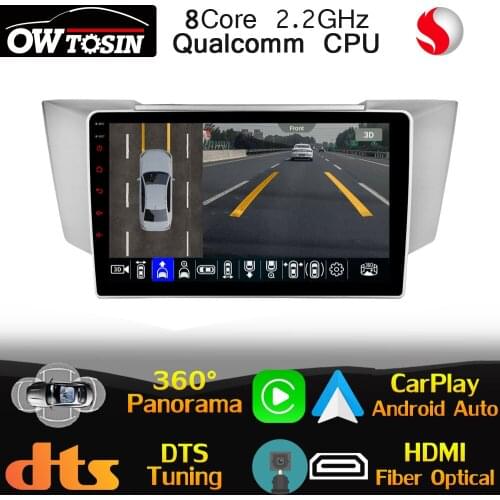 9" IPS Qualcomm CPU For Lexus RX300 RX330 RX350 RX400H Toyota Harrier 2003-2009 Car Radio GPS CarPlay 360 Camera Head Unit DSP